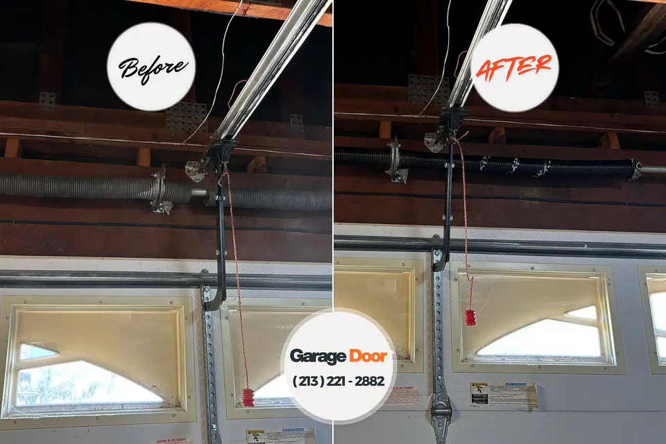 Before and after: garage door repair Lake Success, NY